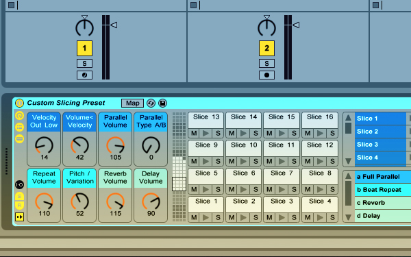 get pops out of sample chops ableton simpler