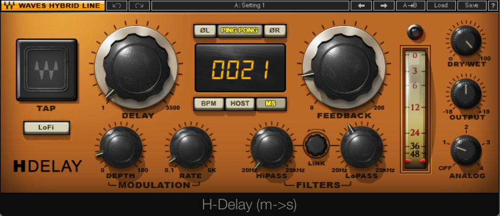 Waves H Delay Setting 3