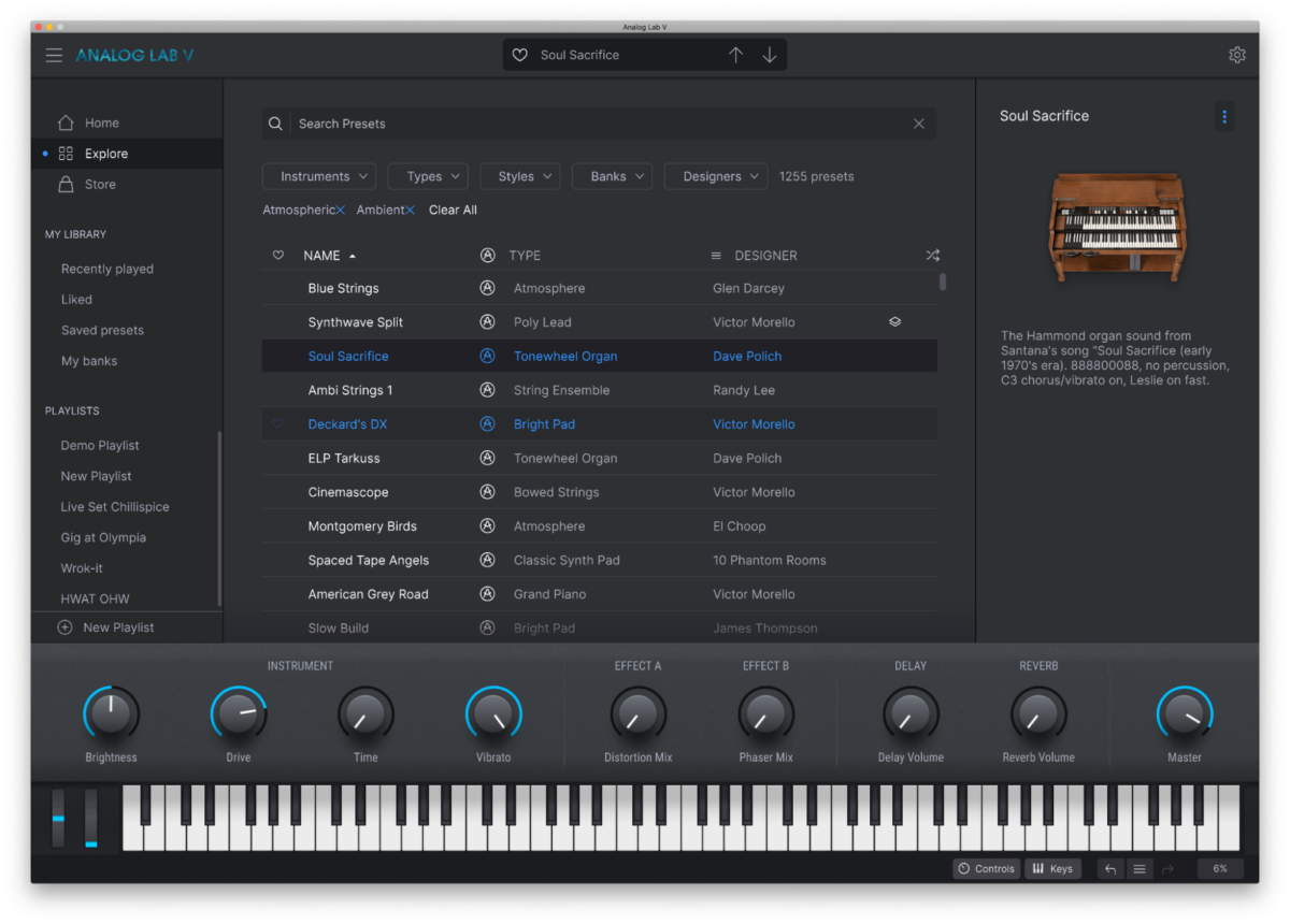 The difference between V Collection and Analog Lab Blog Splice