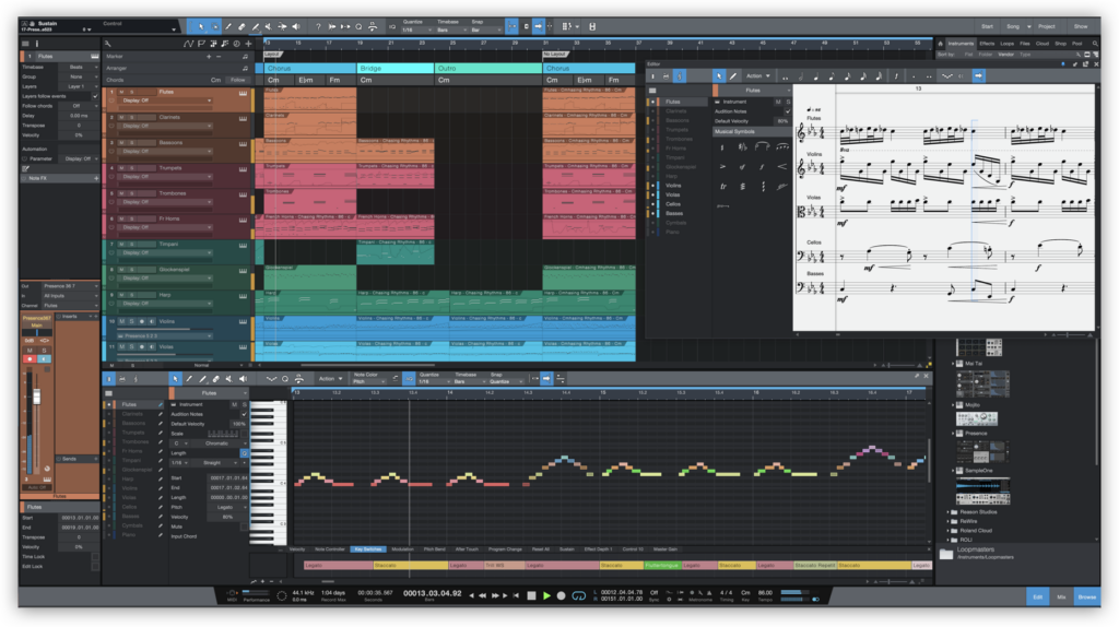 The Score View in Studio One 5