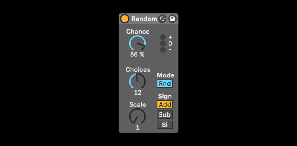 Implementing randomization via the Random device in Ableton