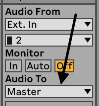 The master bus in Ableton Live.