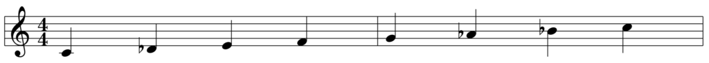 The C Phrygian dominant scale