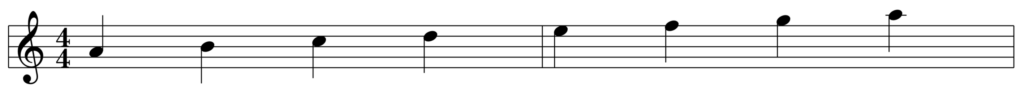Ascending scale for the Aeolian mode