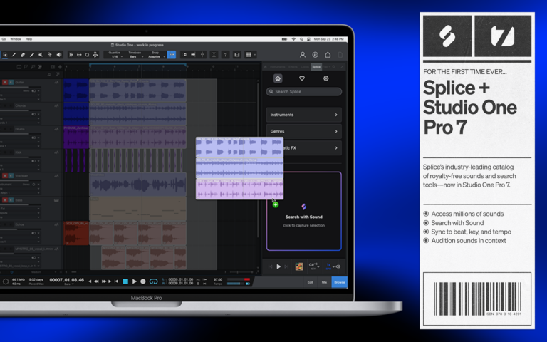 Splice is now in Studio One Pro 7