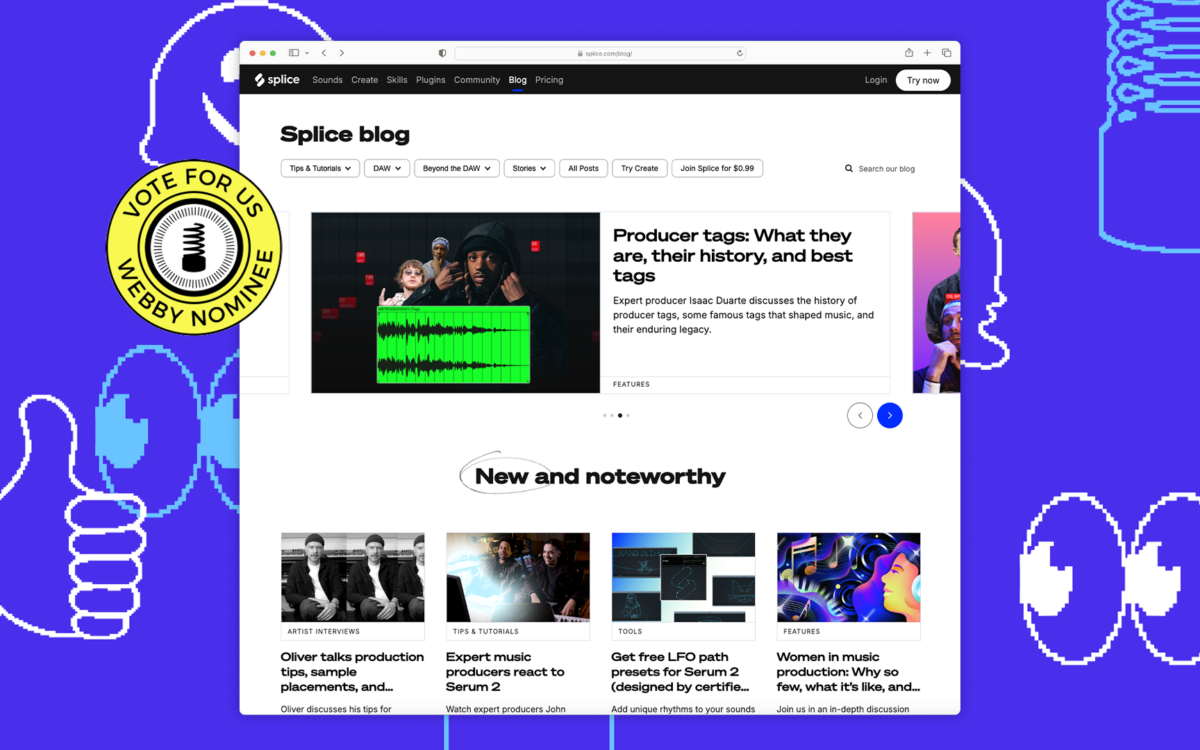 Vote for the Splice blog in the 29th Annual Webby Awards