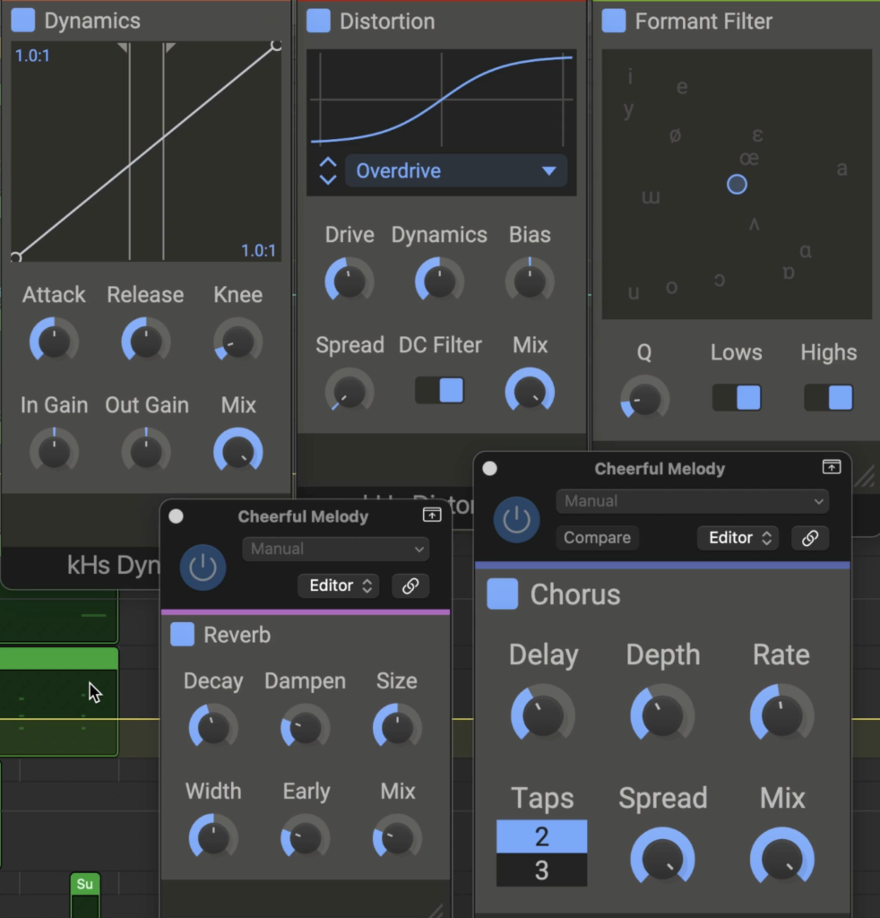 What the same workflow would look like with individual plugins