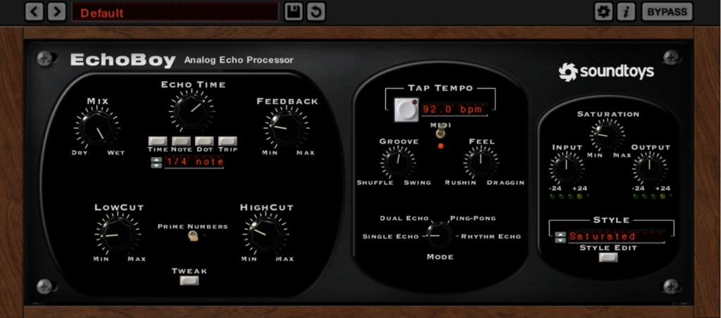 Soundtoys' EchoBoy (from "5 mix automation tips: Reverb, delay, and more" on the Splice blog)