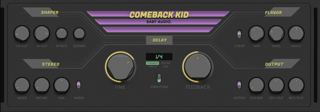 BABY Audio's Comeback Kid (from "5 mix automation tips: Reverb, delay, and more" on the Splice blog)