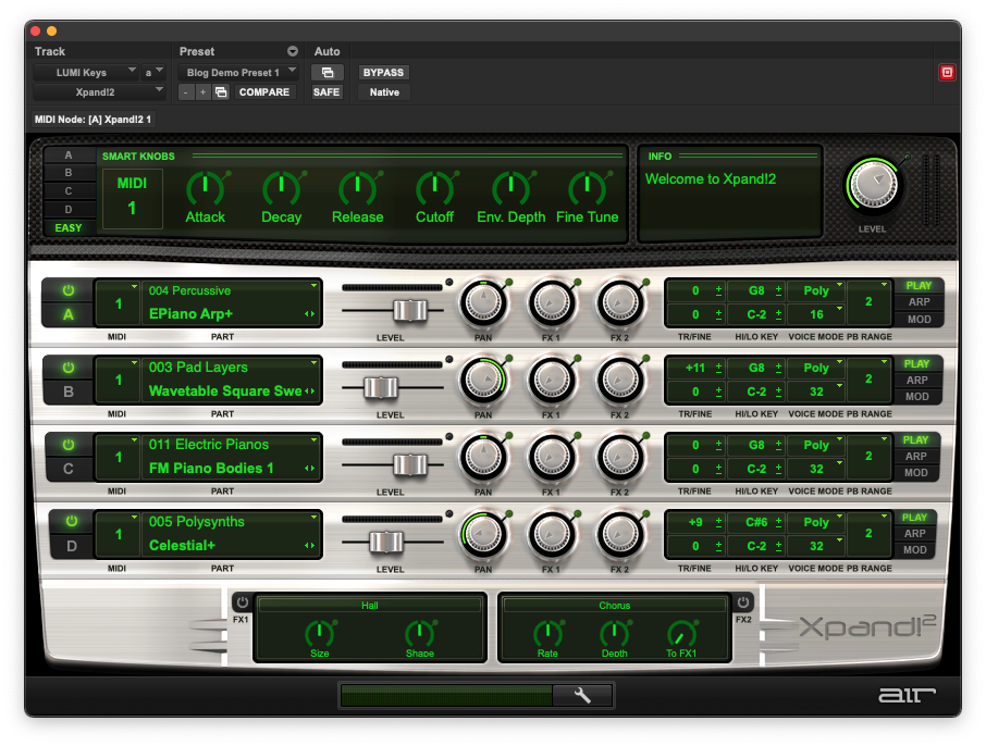 The Xpand!2, one of the most popular Pro Tools stock plugins